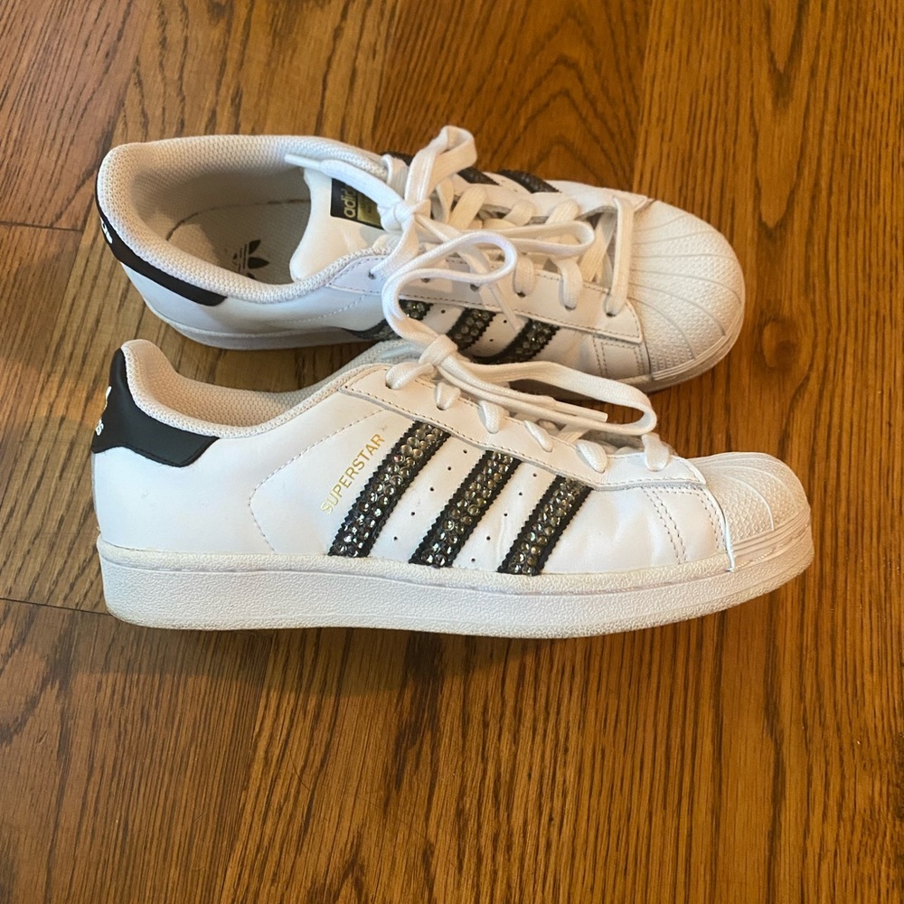 Adidas Superstars with Swarovski Crystals